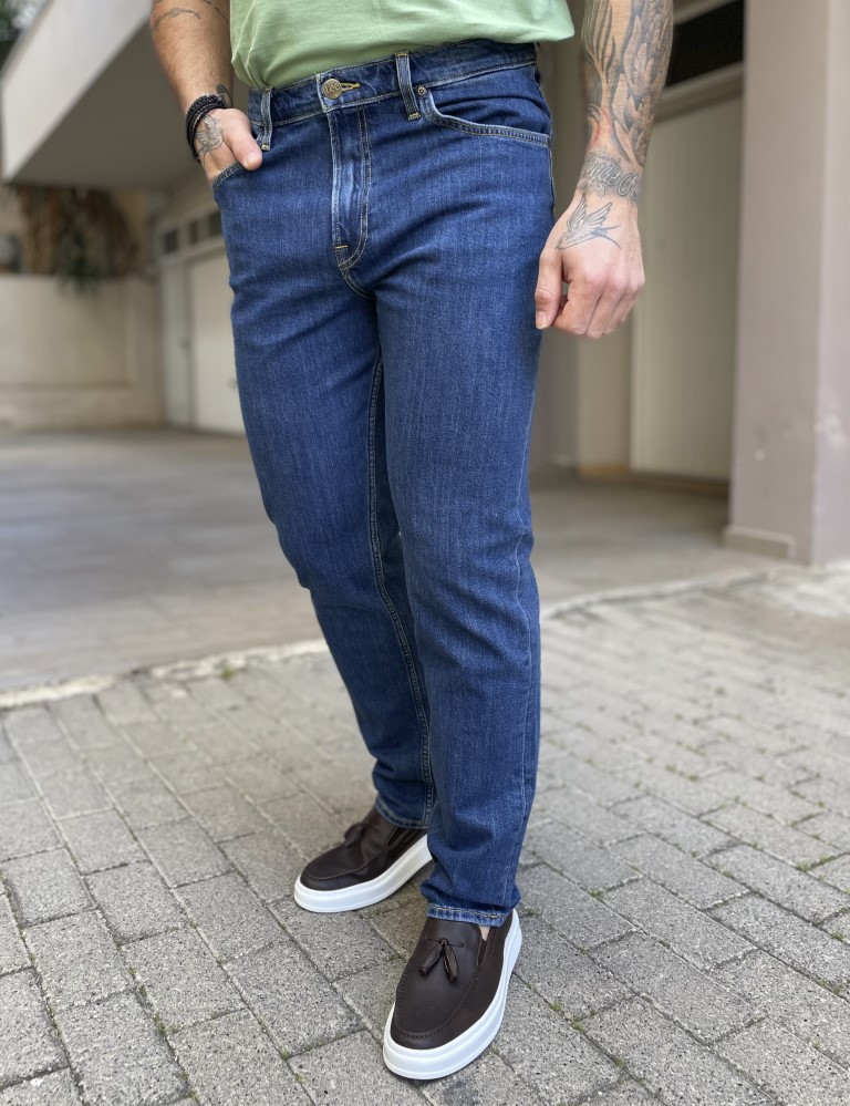 Lee Lee Brooklyn Straight ανδρικό τζιν παντελόνι μπλε L452PXKX